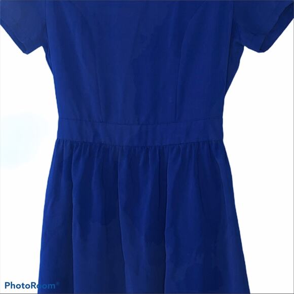 Fifty Street Casual Blue Mini Dress with Open Back Fit and Flare size Small - Picture 4 of 13